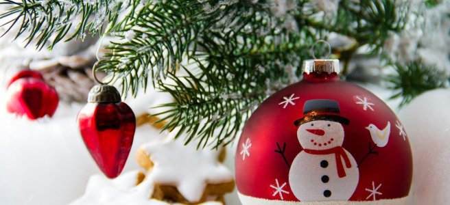 Christmas tree and balls